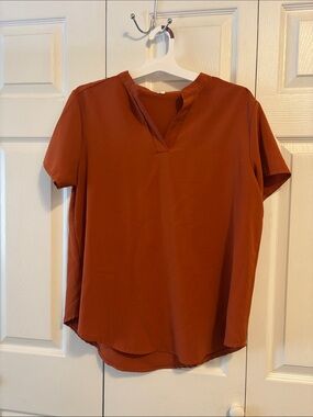 Women's Rust Short Sleeve Blouse